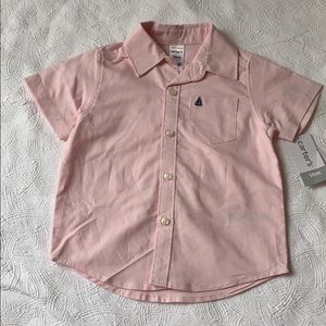 Carter’s baby boy pink short sleeves shirt
